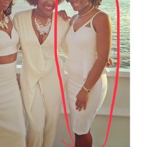 White Peplum AX Dress